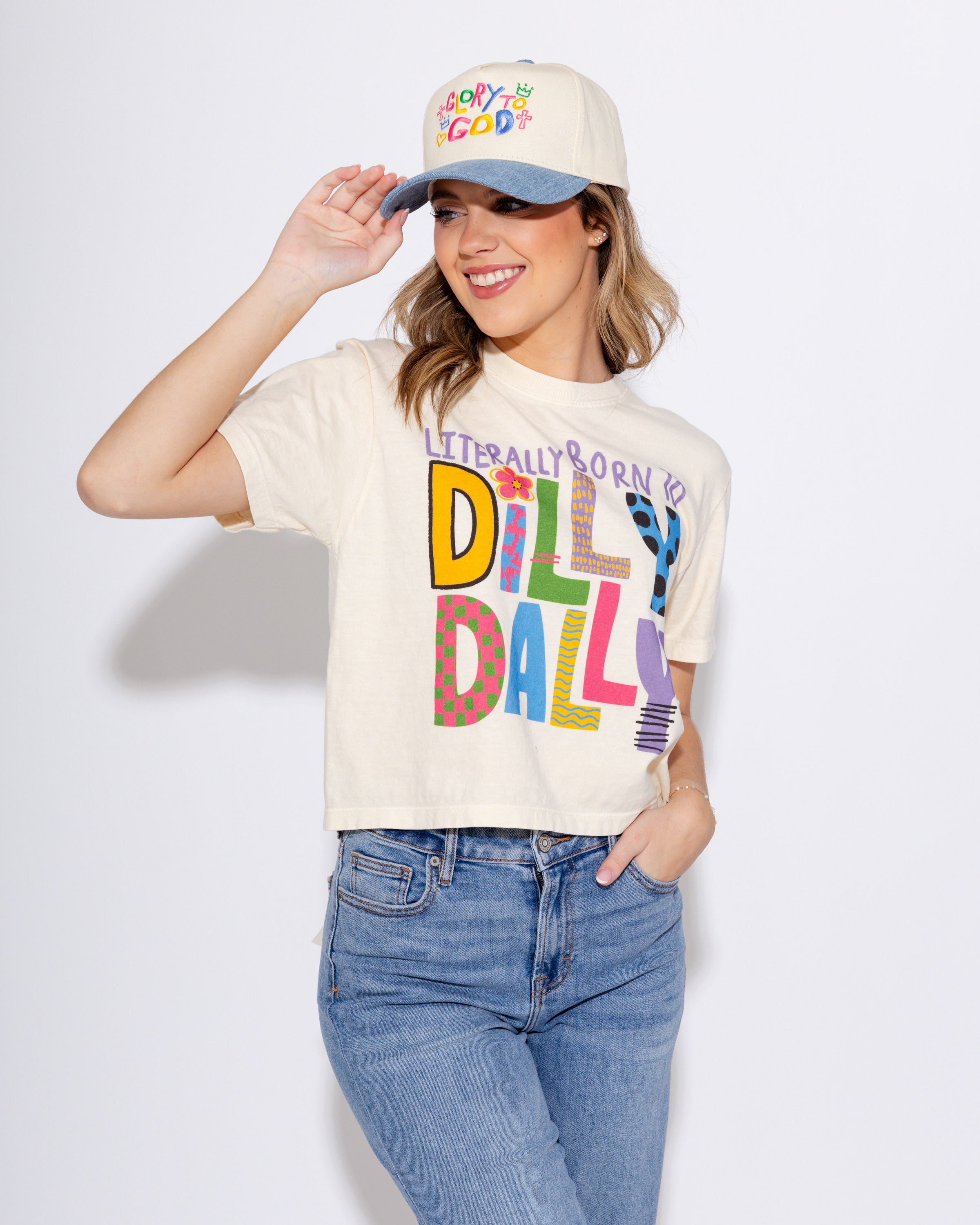 Literally Born to Dilly Dally Crop Tee