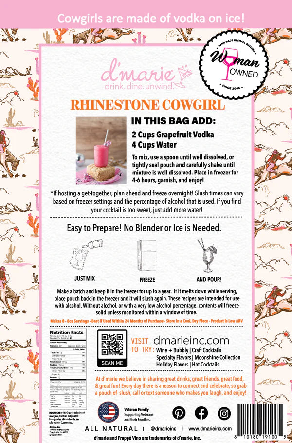 Rhinestone Cowgirl Craft Cocktail Slush Mix