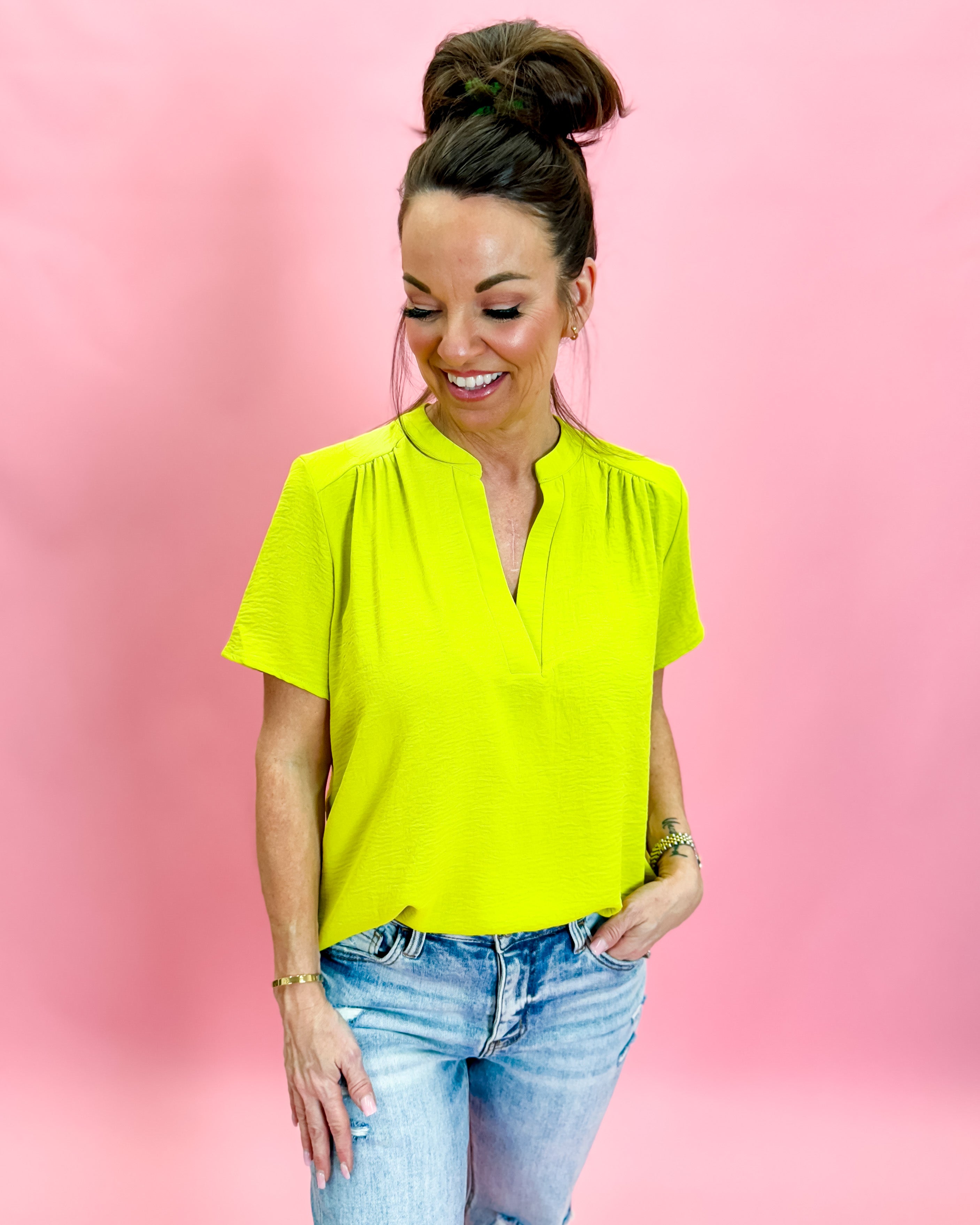 First Date Top In Lime