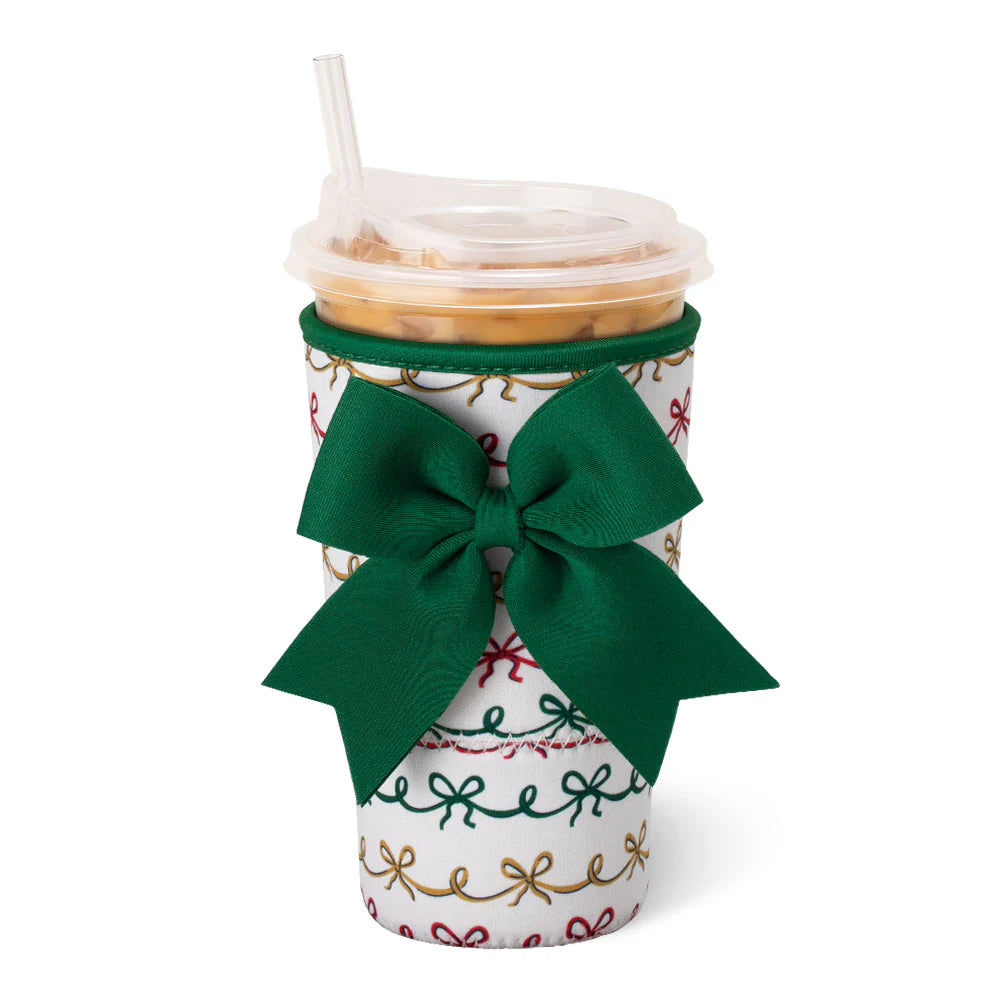 Christmas Bows Iced Cup  Coolie