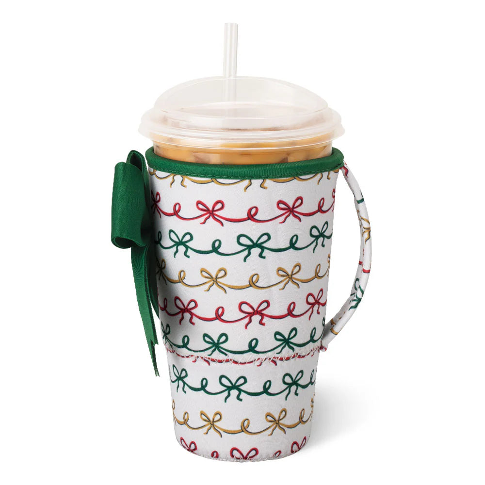 Christmas Bows Iced Cup  Coolie