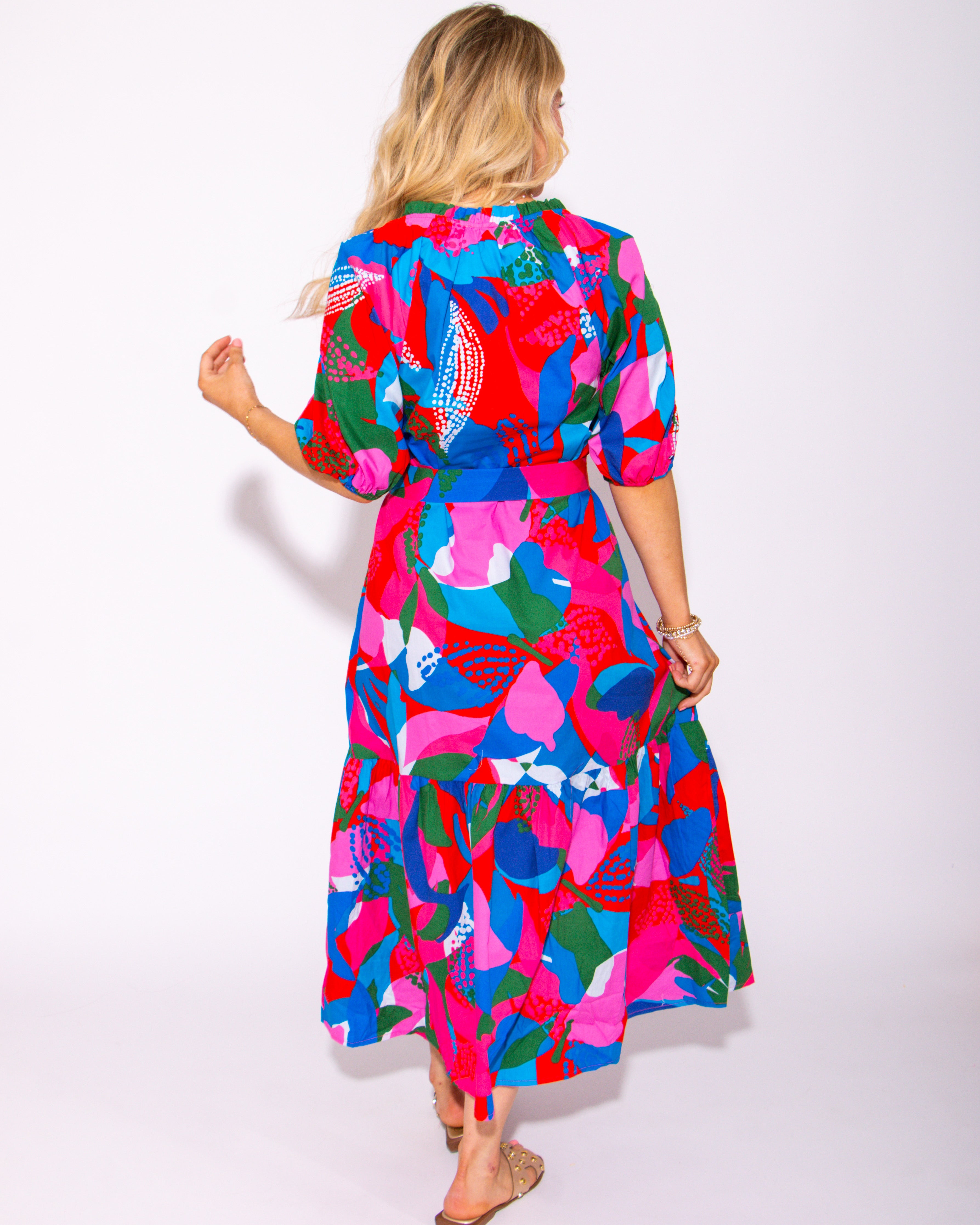 Wildflower Button Down Midi Dress