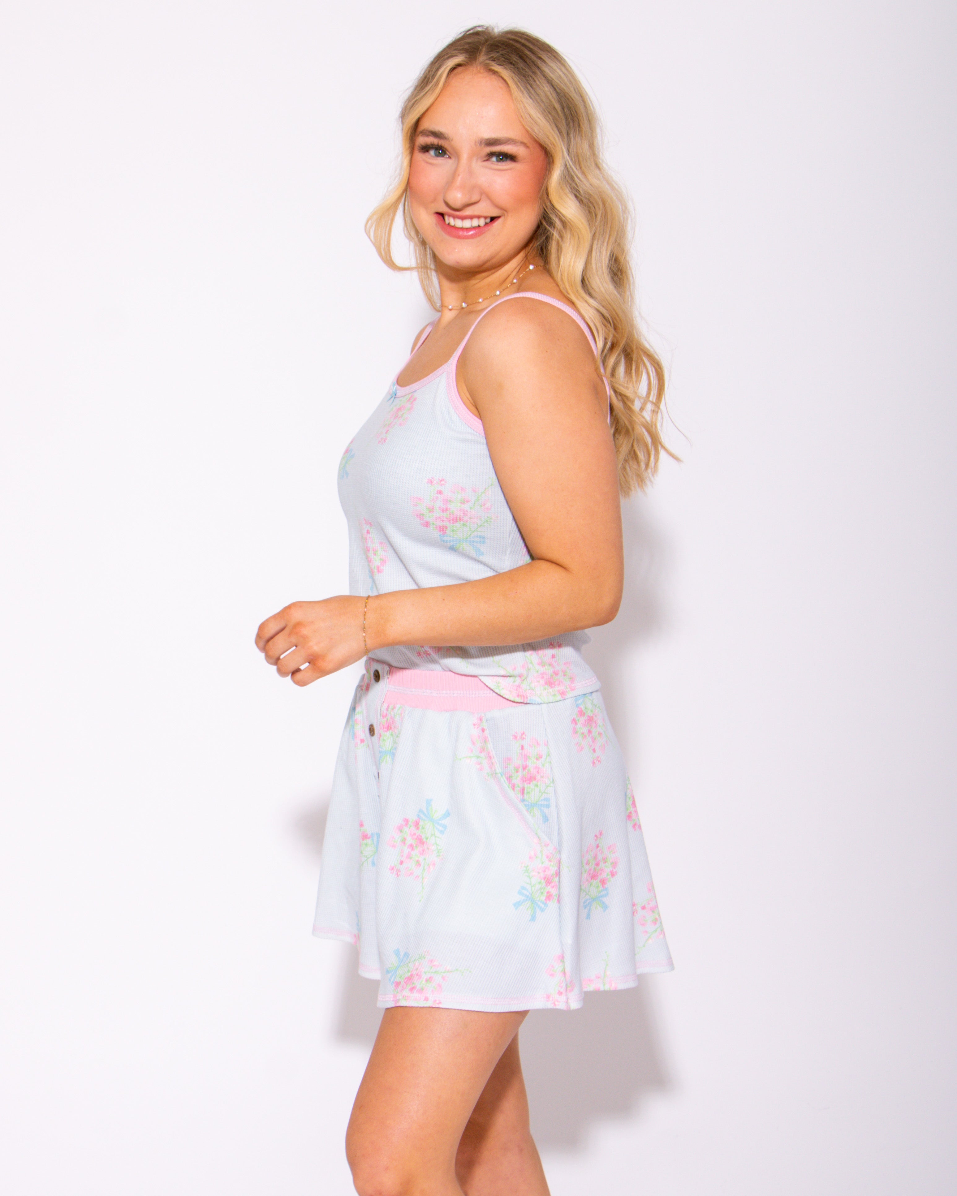 The Bloom and Lounge Two Piece Set in Blue