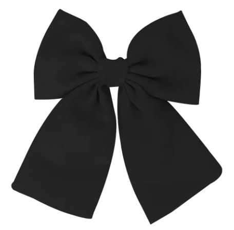 5 Inch Solid Black Bow