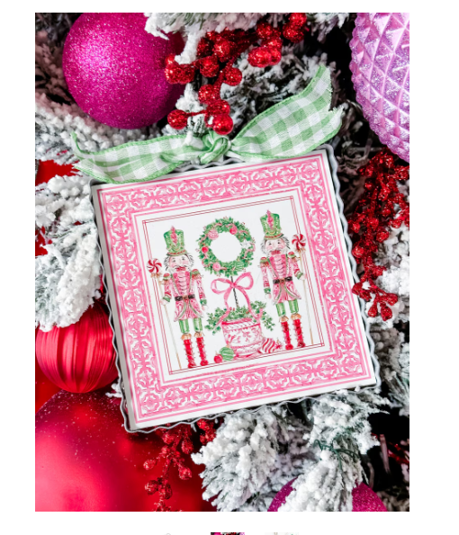 Mini Pink Nutcrackers Print Charm