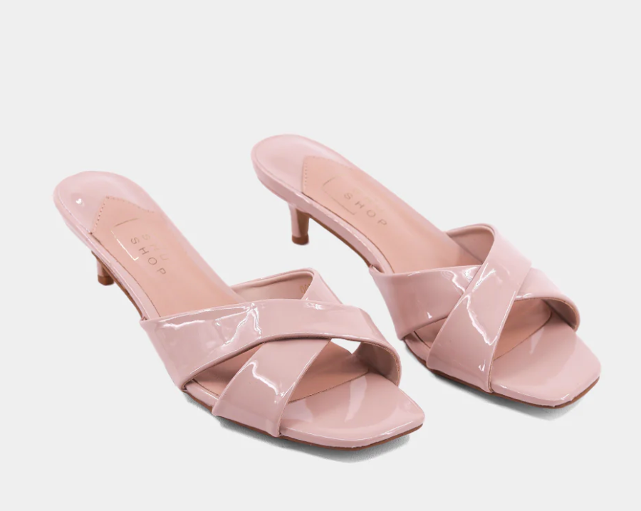 Sweet Step Sandal Mule Kitten Heel