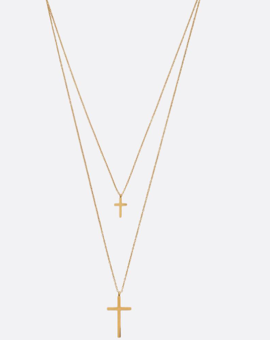Grace in Gold Layered Cross Necklace