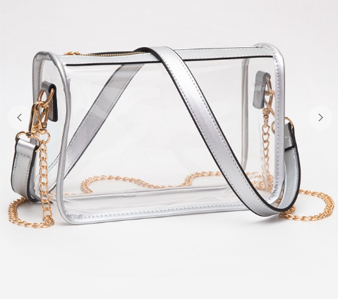 The Stadium Star Clear Bag in Silver
