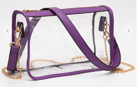 The Stadium Star Clear Bag in Purple