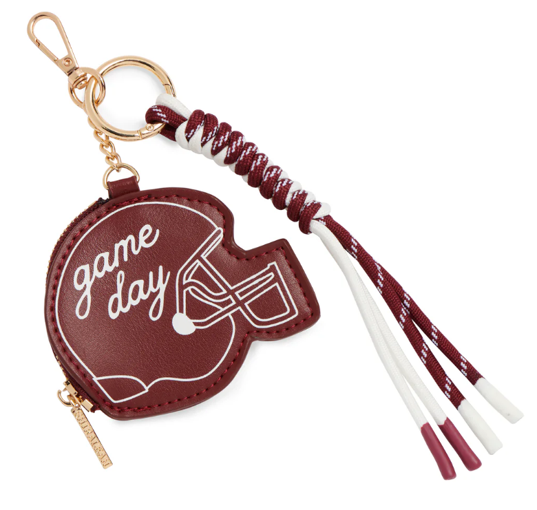 Helmet Bag Charm- Maroon