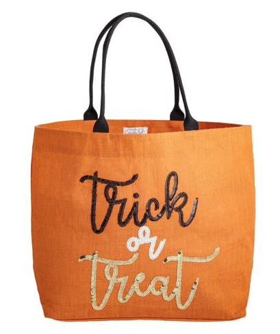 Halloween Sparkle Tote in Orange