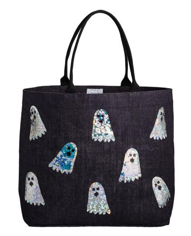 Halloween Sparkle Tote in Black