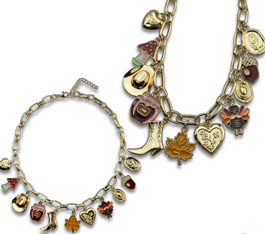Fall Theme Charm Necklace