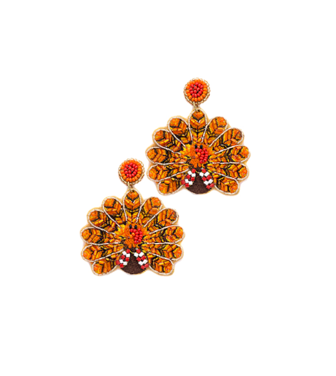 Beaded Turkey Earrings