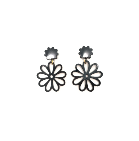 Dahlia Earrings in Black