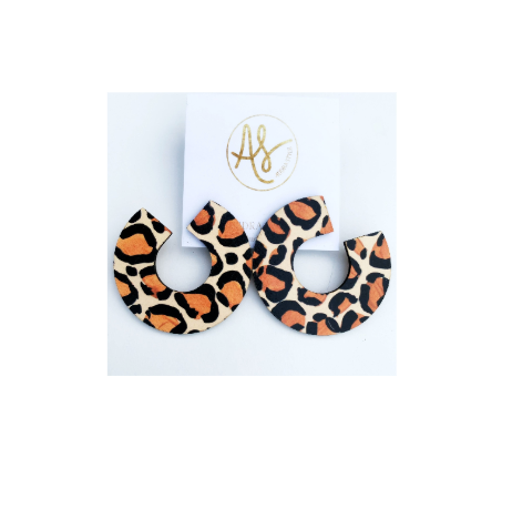 The Cece Earrings in Leopard