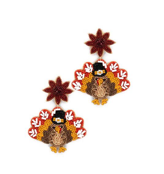 Bead Turkey Earrings