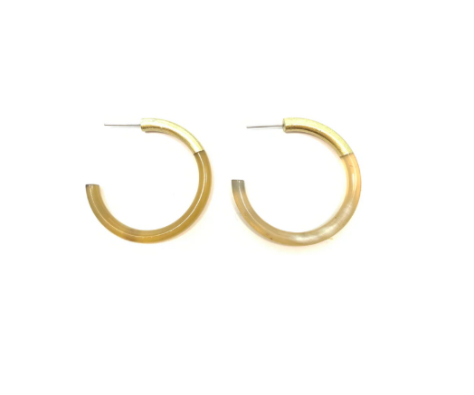 LIZ Medium Hoops in Natural