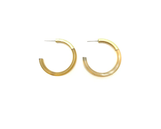 LIZ Medium Hoops in Natural