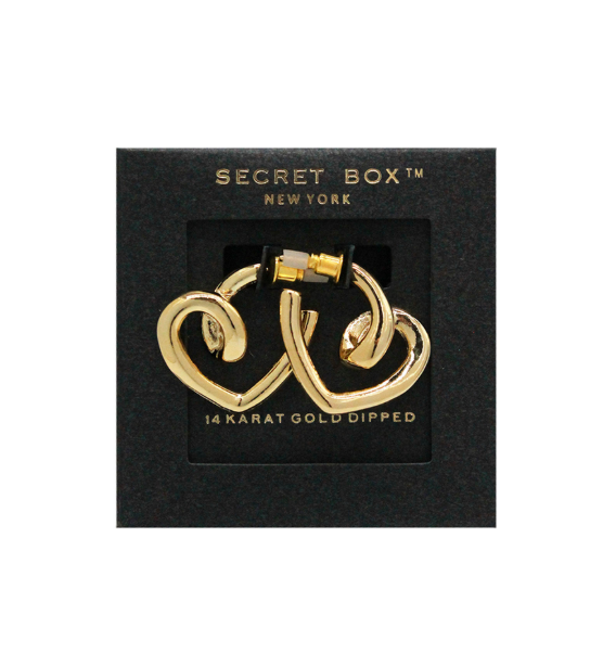 Gold Chunky Heart Earrings