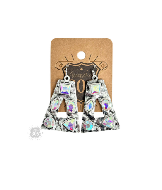 Rhinestone Triangle Earring