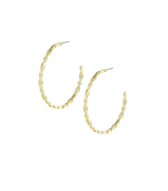 Bloom Large Hoop Earring in Gold