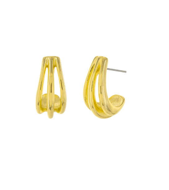 Solid Triple Hoop Earring