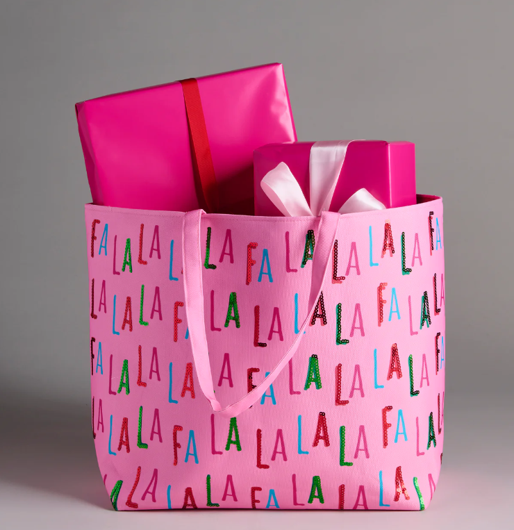 Fa La La Gifting Tote in Pink