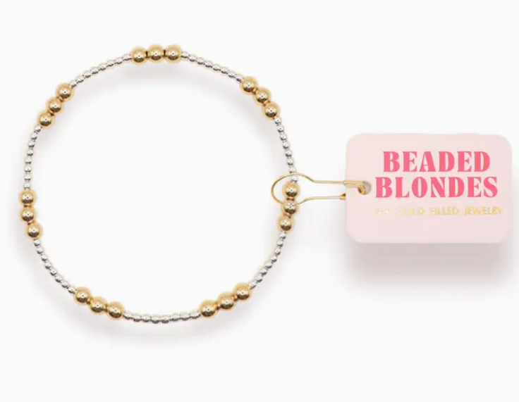 ILY Bracelet in Silver with Gold