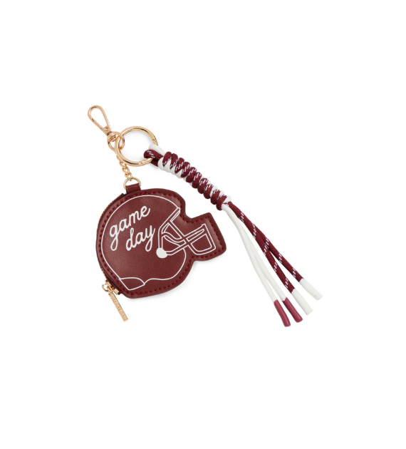 Helmet Bag Charm- Maroon