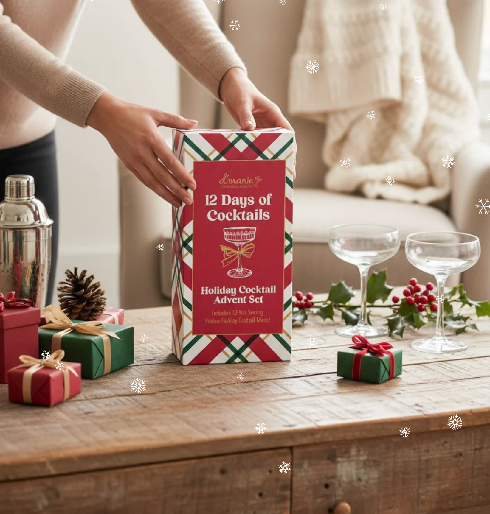 D'Marie Holiday Cocktail Advent Set