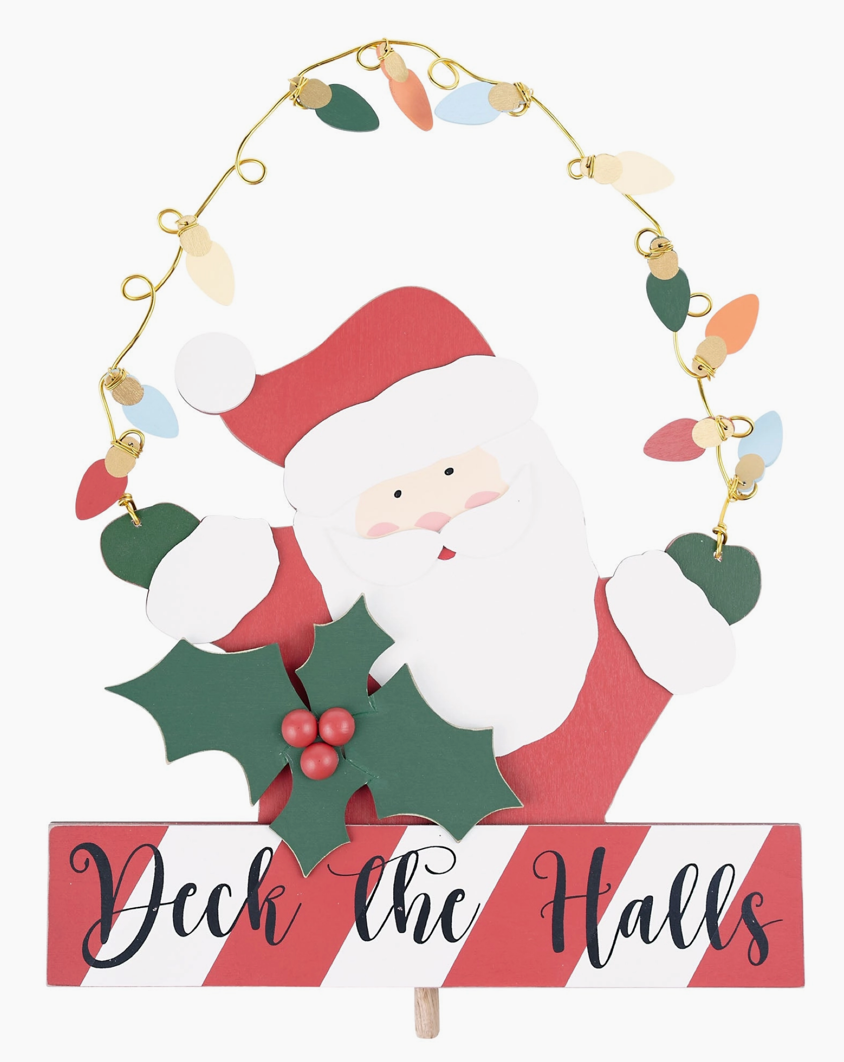 Deck the Halls Santa Topper