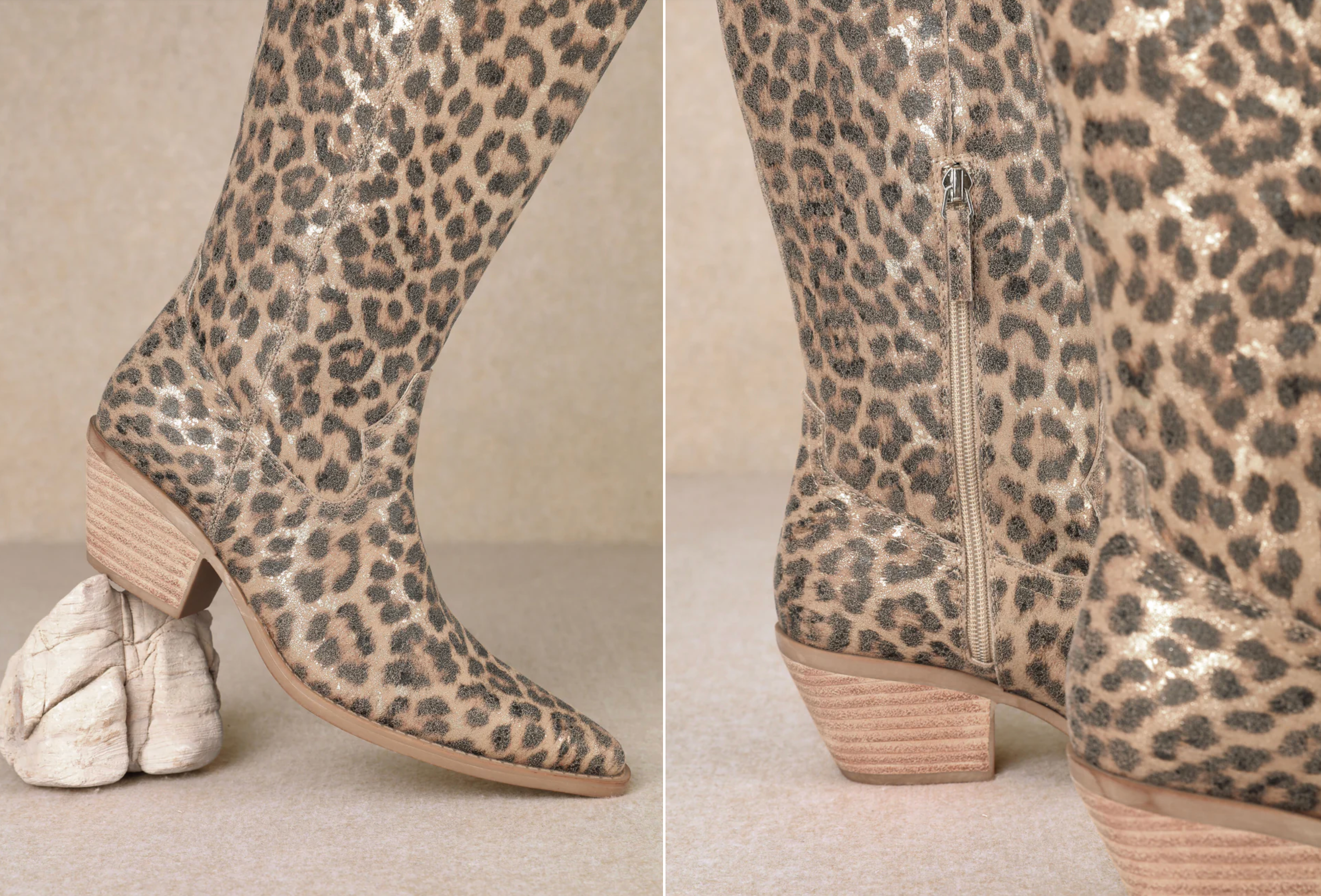 Tess Classic Western Boots in Leopard