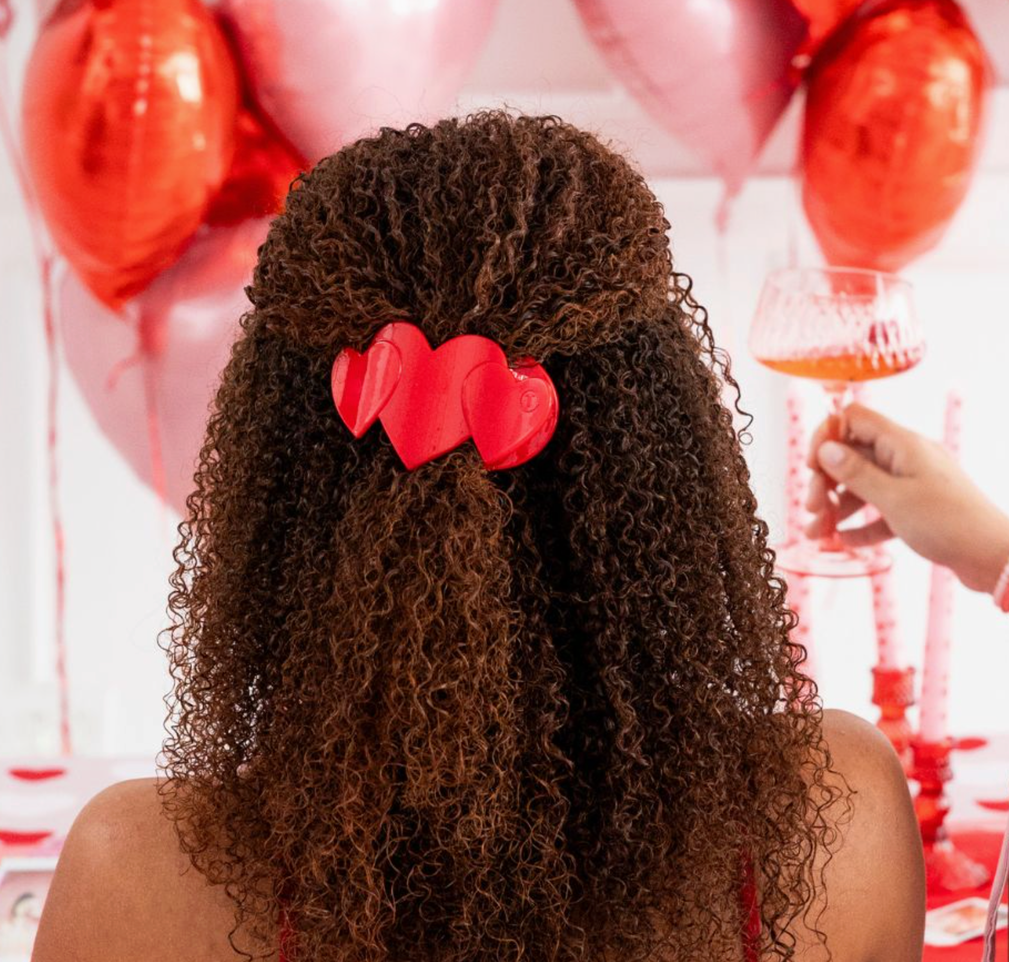 Flat Hair Clip | Medium | Red Heart To Heart