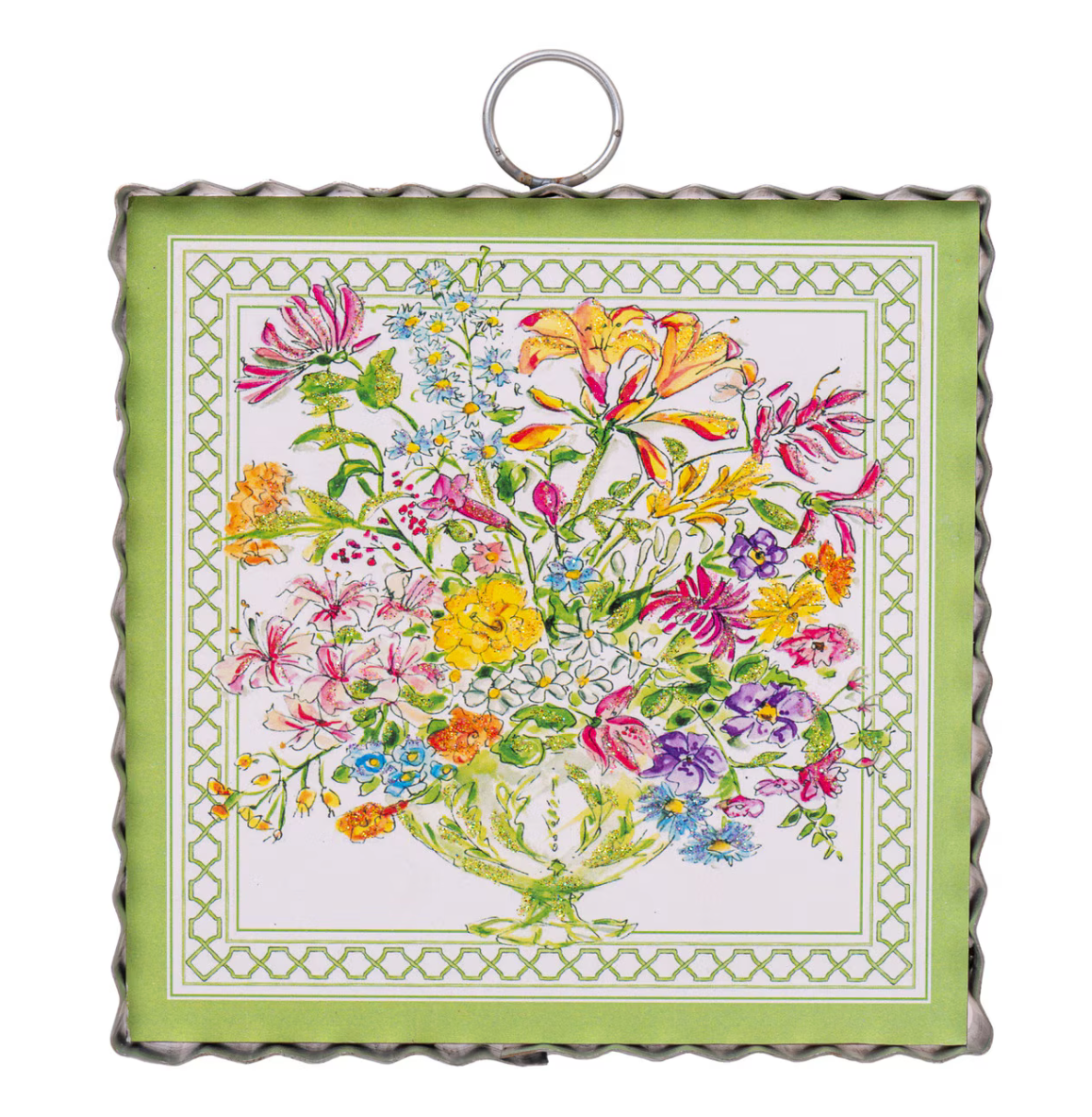 Green Floral Arrangement Charm