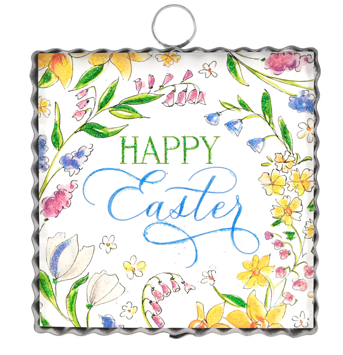 Happy Easter Flower Charm