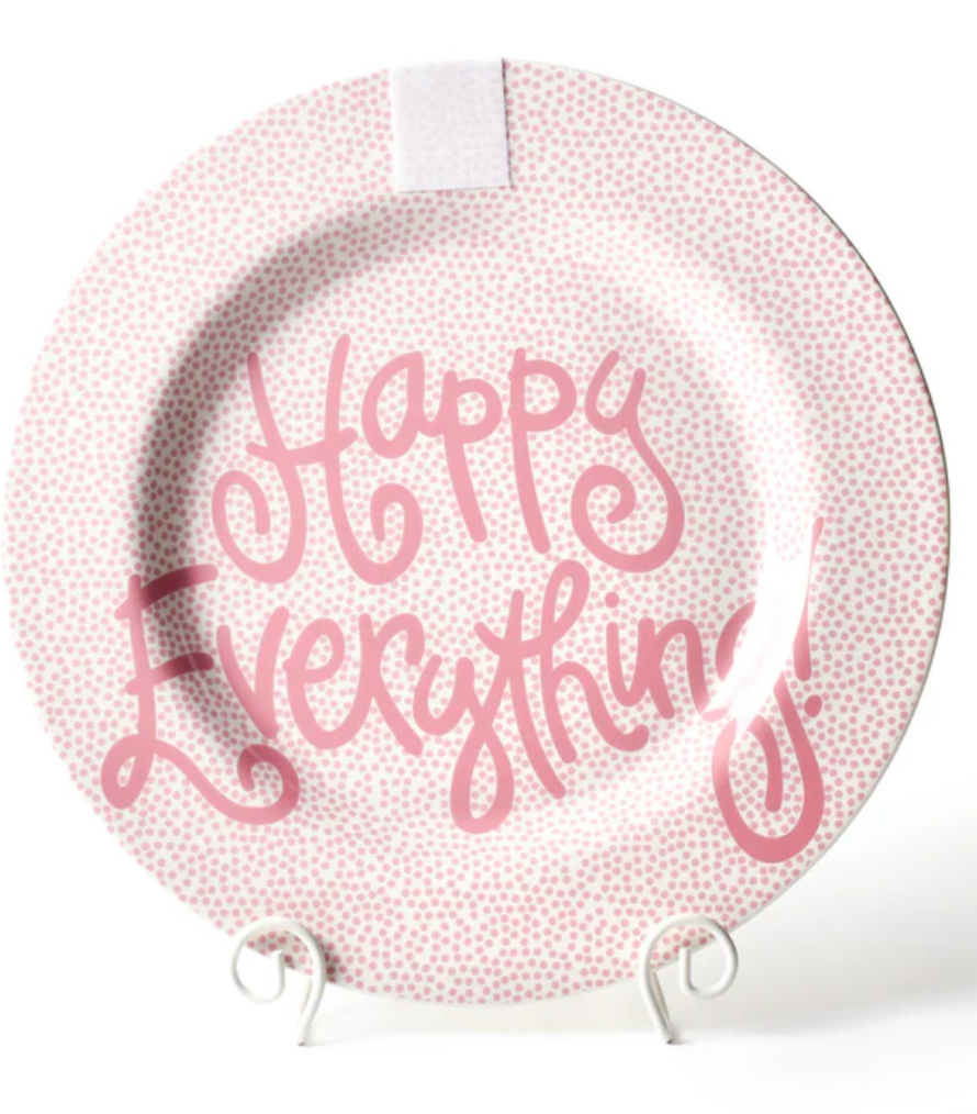 Pink Small Dot Big Happy Everything Round Platter