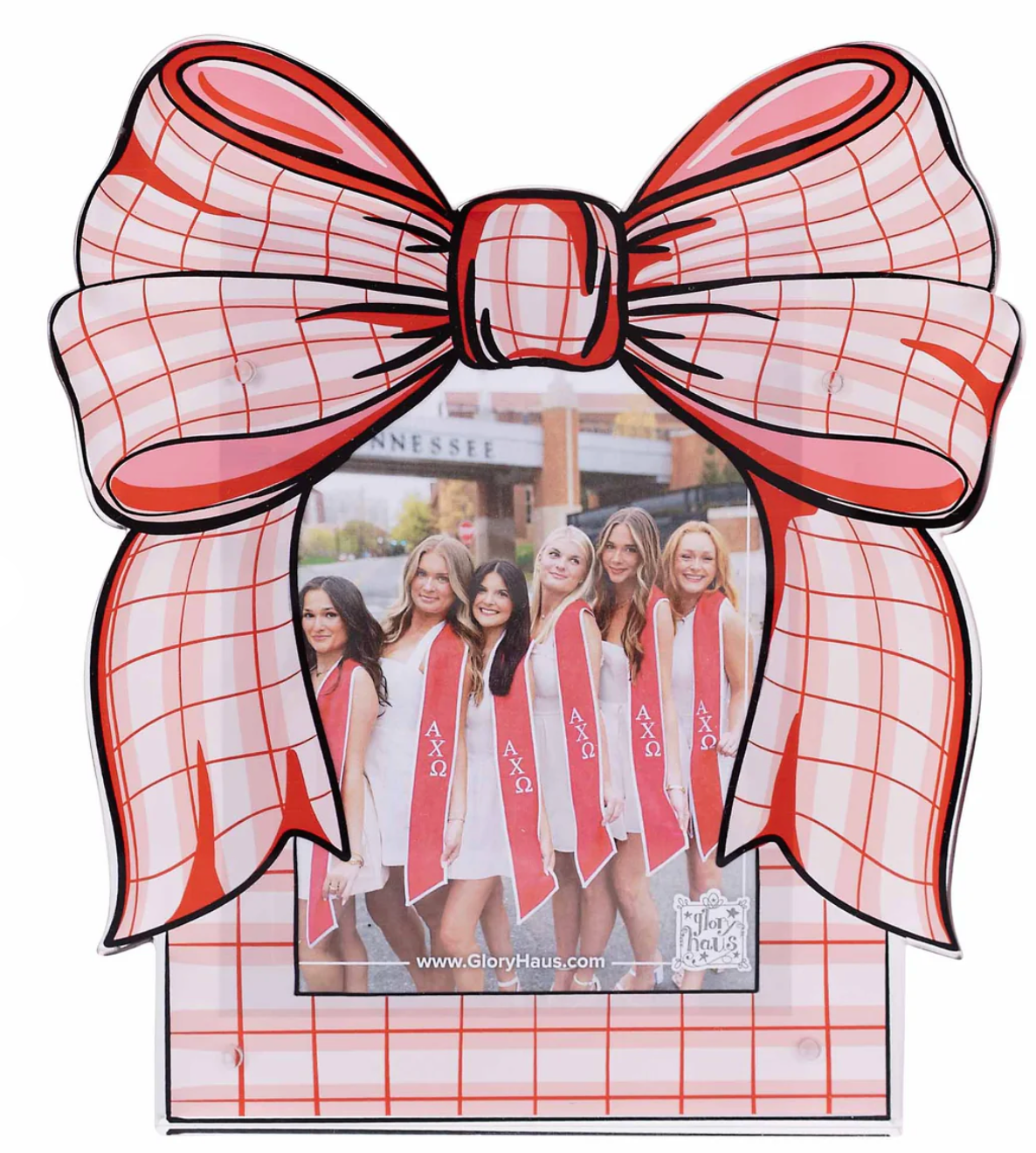 Red/ Pink Bow Acrylic Frame