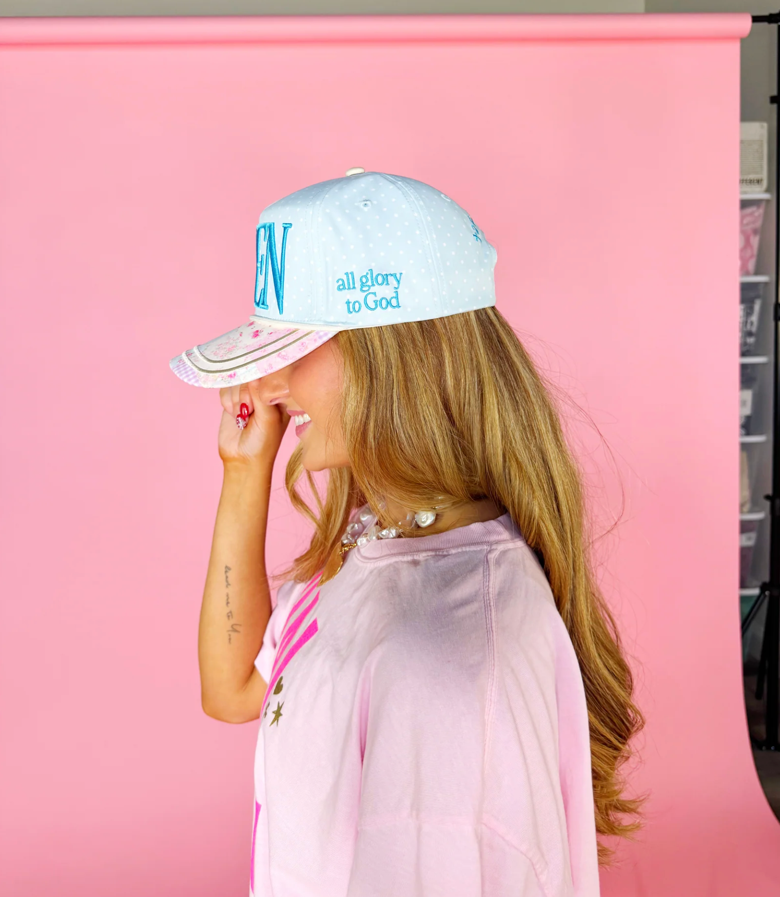 Floral Amen Hat