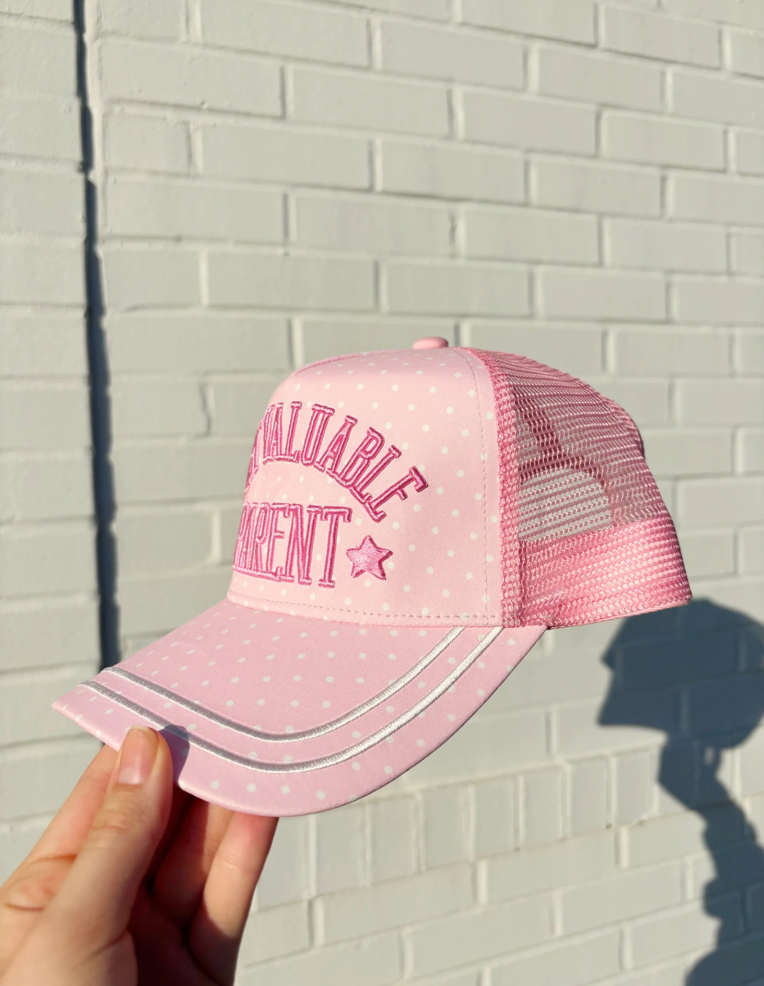 Pink Polka Dot Most Valuable Parent Hat