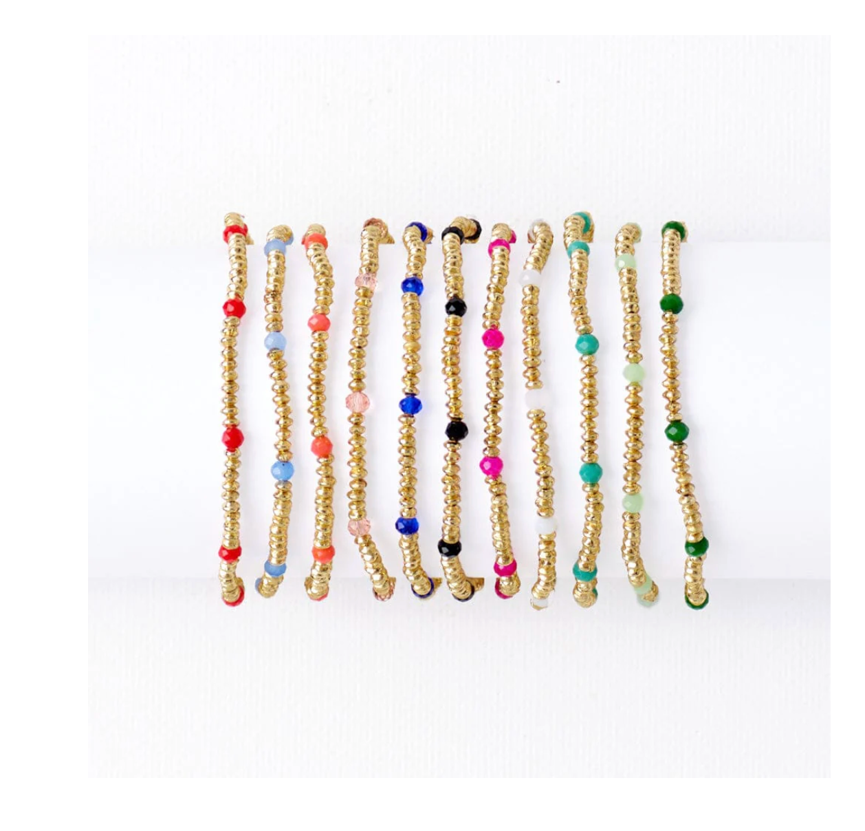 Ashley Crystal Stretch Bracelet Blush/Gold