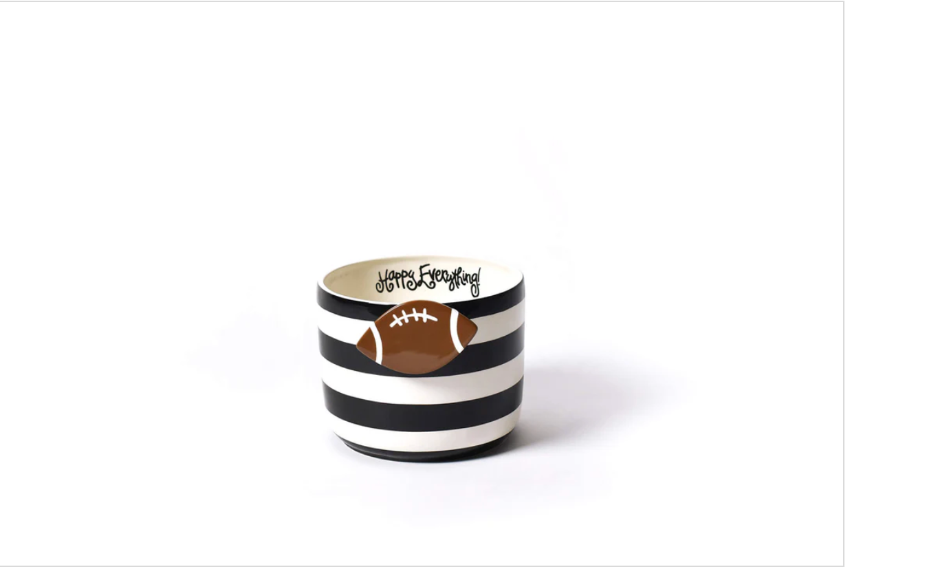 Black Stripe Happy Everything Mini Bowl
