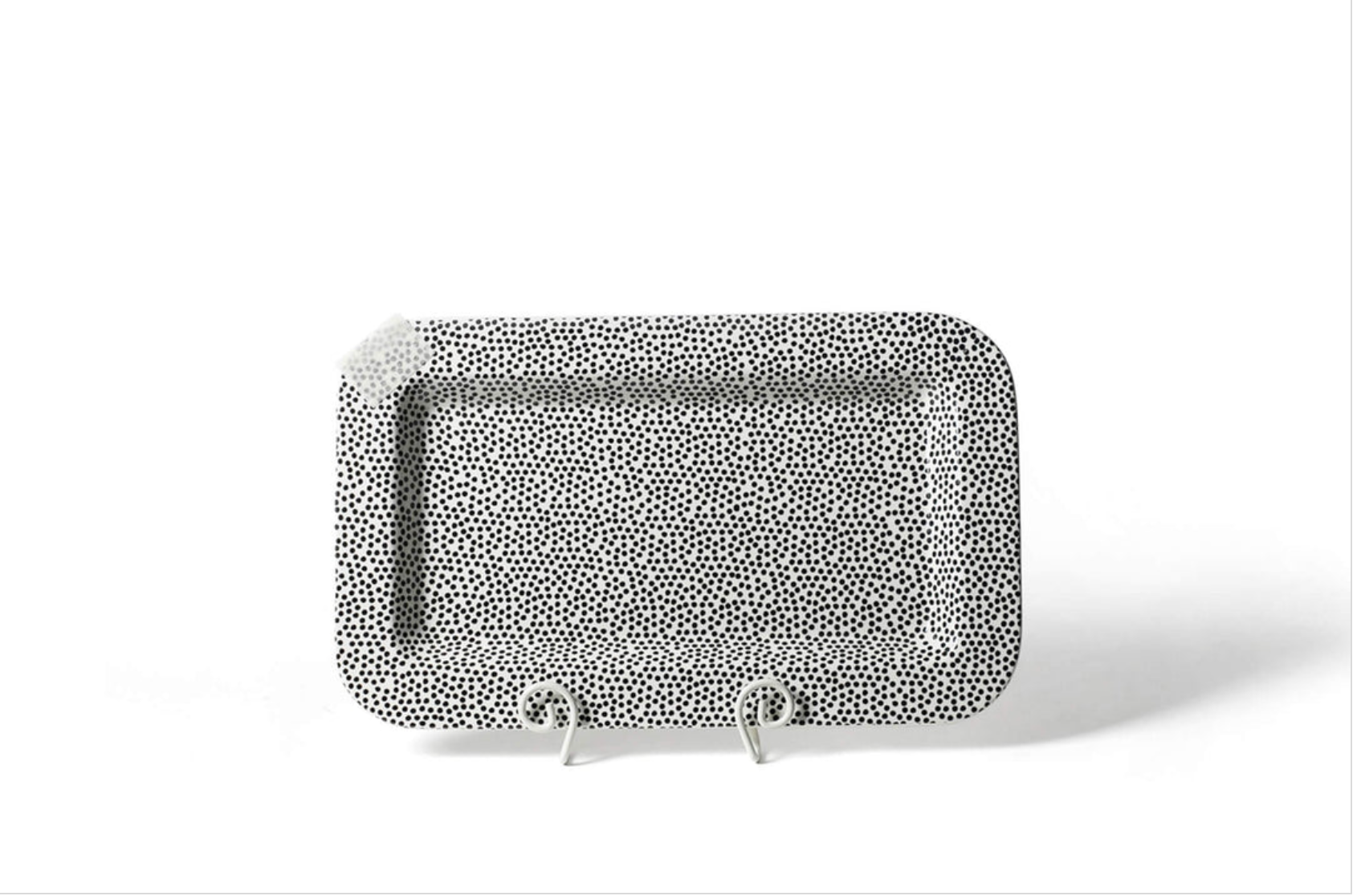 Black Small Dot Entertaining Mini Rectangle Platter