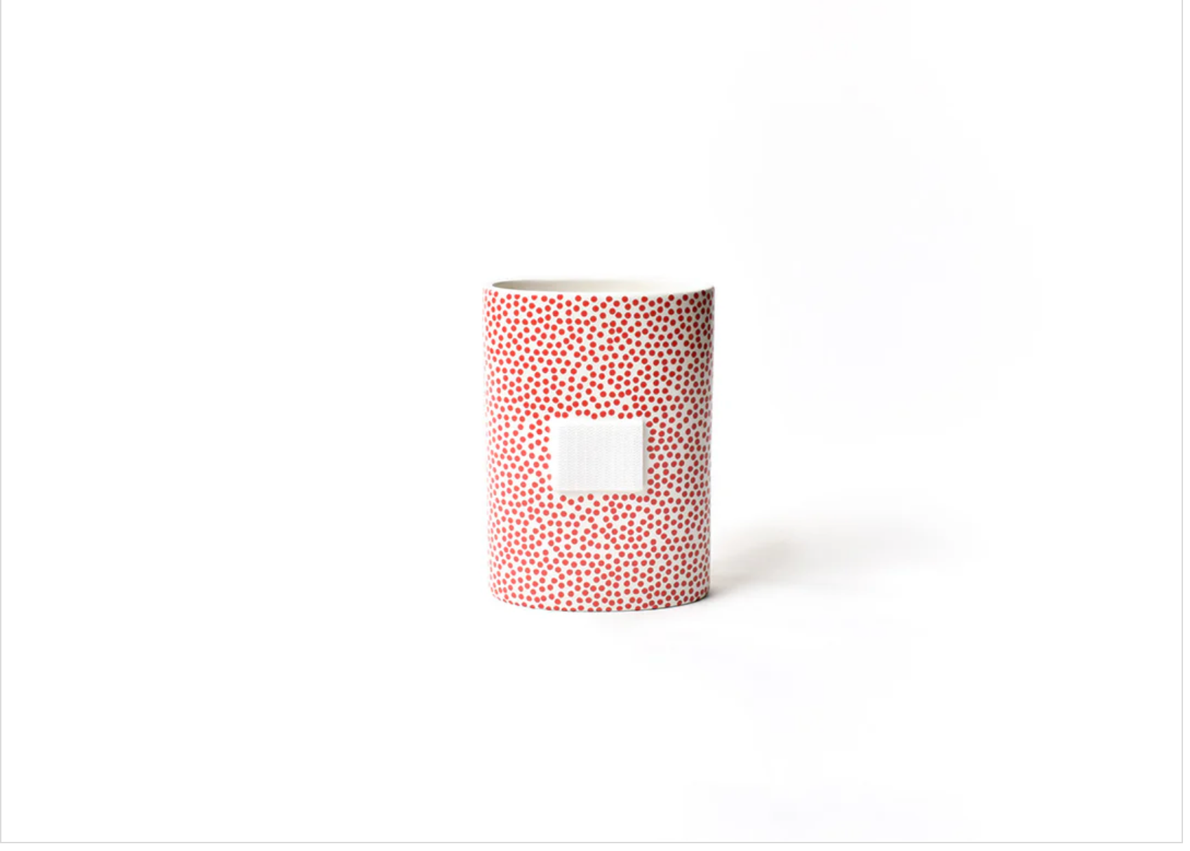 Red Small Dot Mini Oval Vase