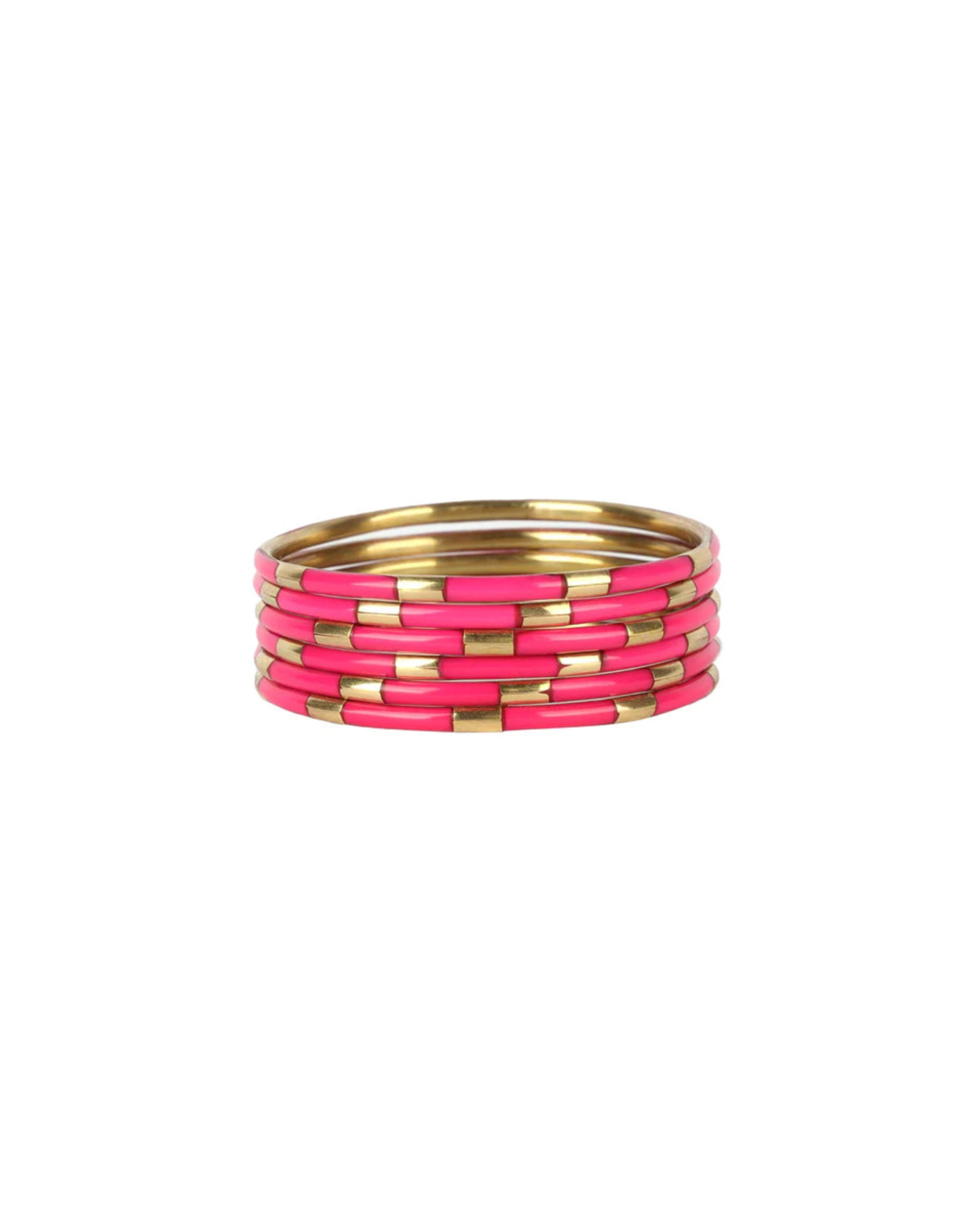 Veda Bangles - Set of 6 - Pink