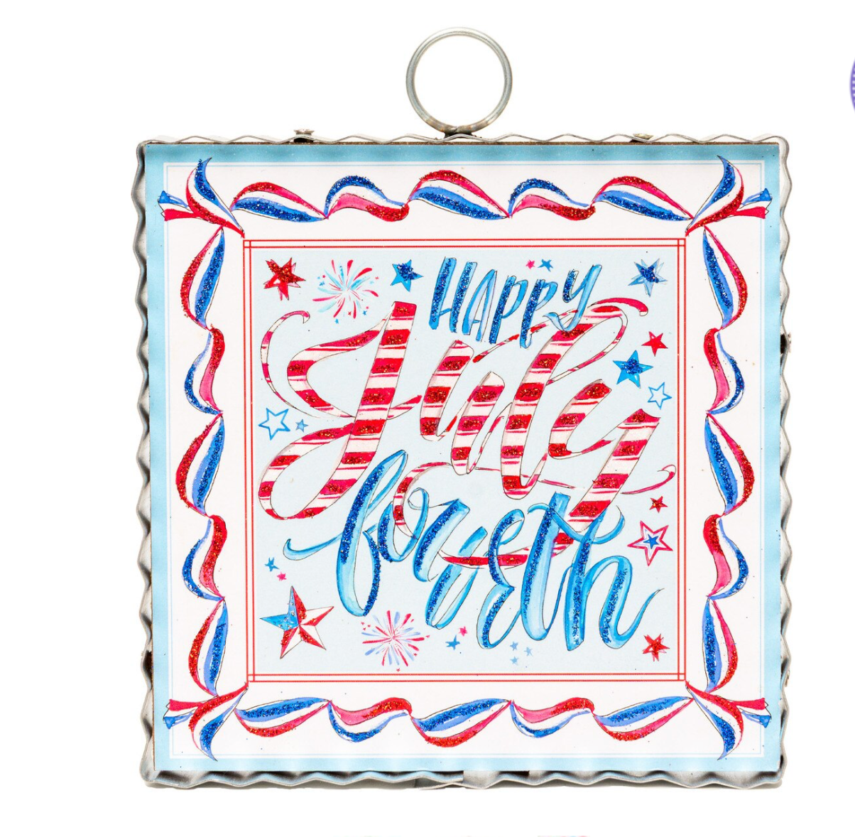 "Happy July Fourth" Charm