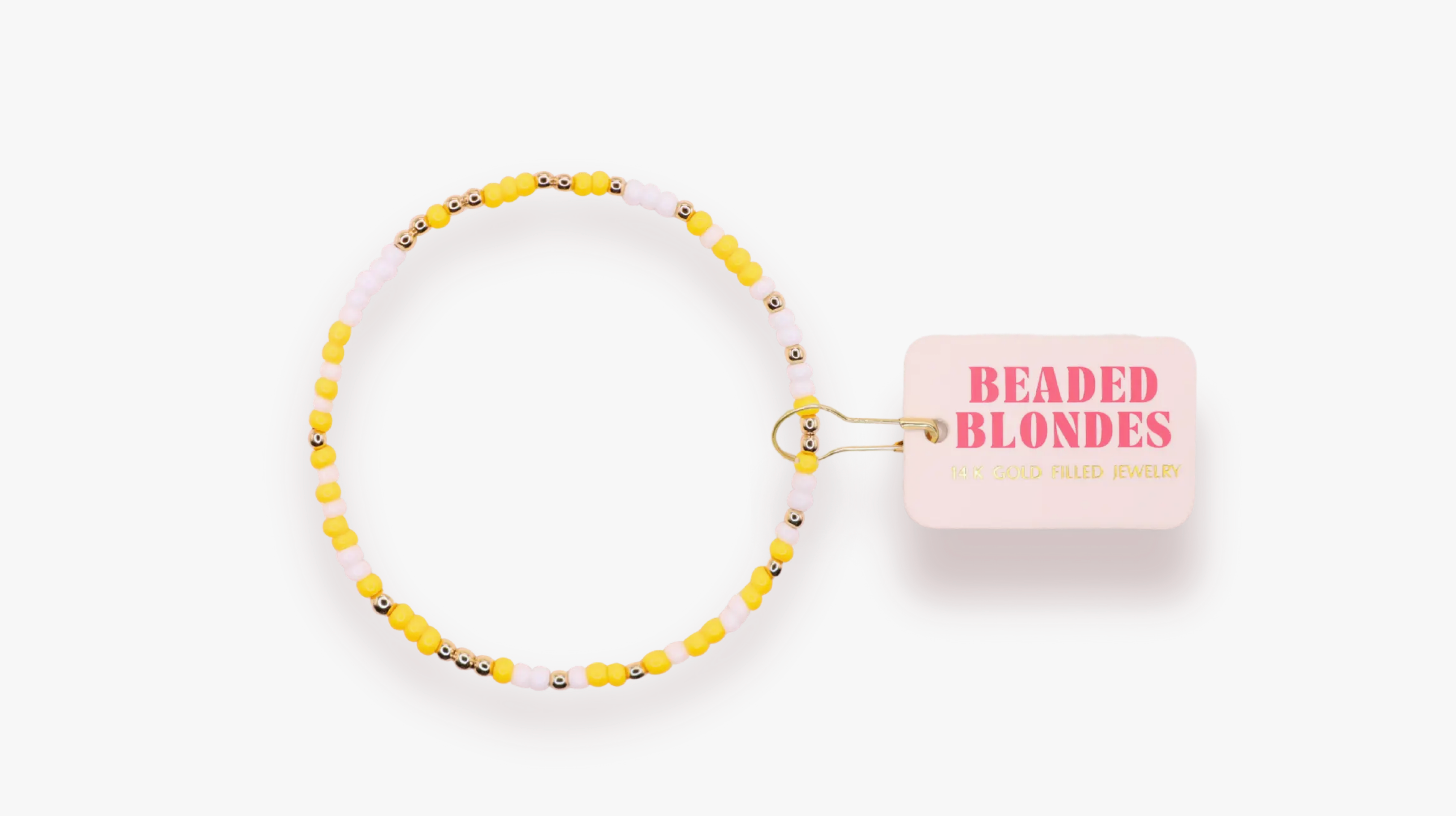 Yellow and White Sprinkle Bracelet