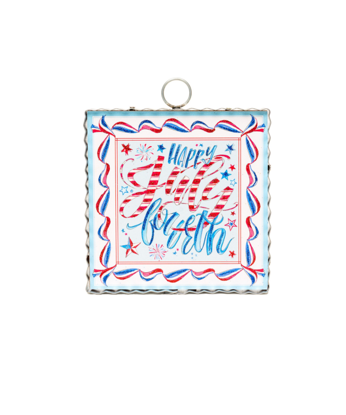 "Happy July Fourth" Charm