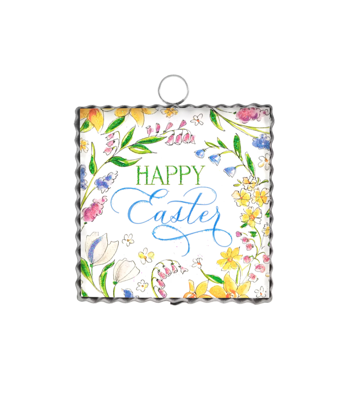 Happy Easter Flower Charm