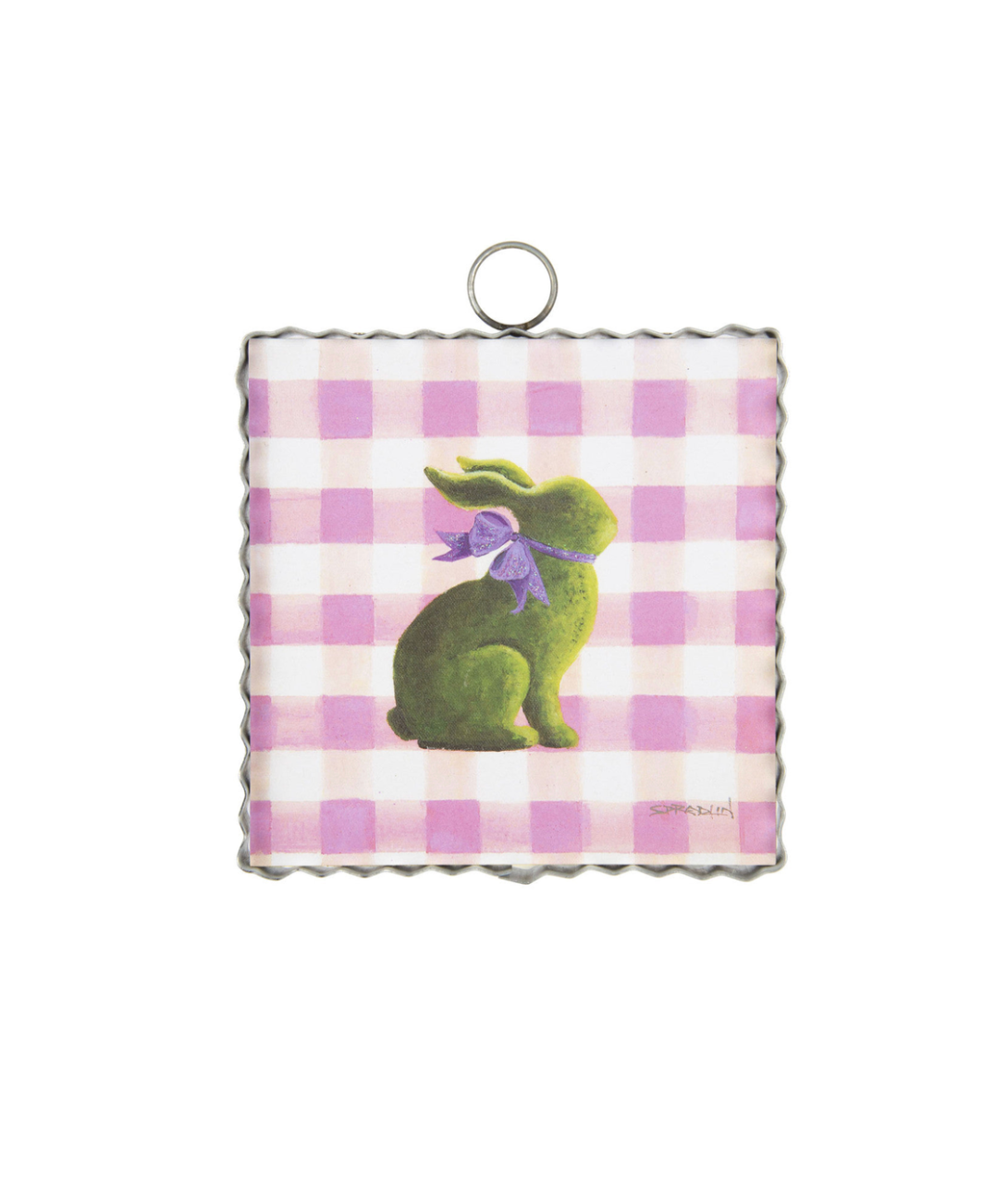 Mini Moss Bunny Print Charm
